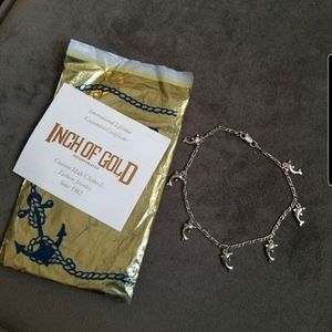 Dolphin 9" Silver Anklet Bracelet Anklet